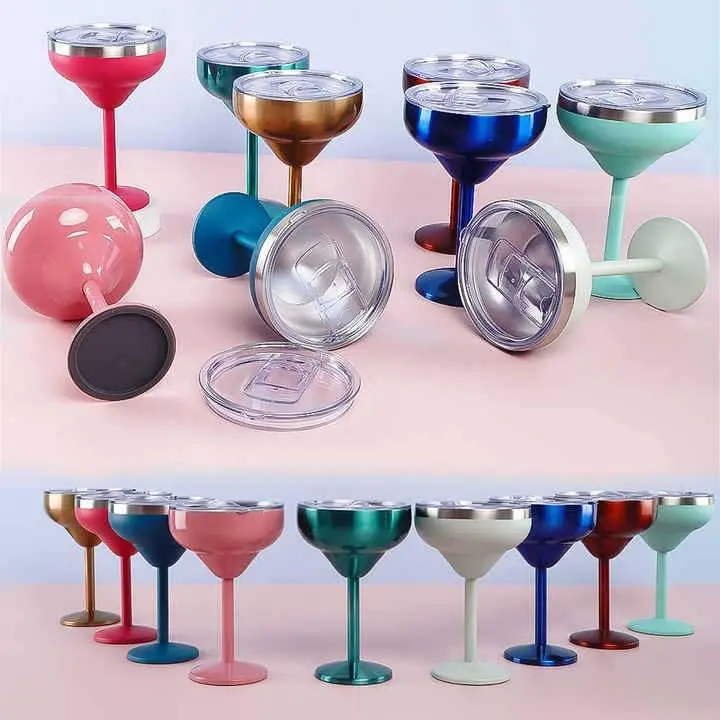 China 10oz Stainless Steel Martini Cocktail Glasses with Slide Lid Factories, Factory