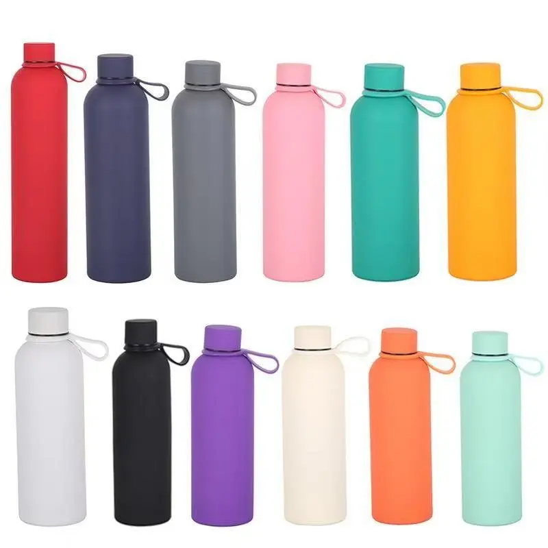 Wholesale Double Wall Stainless Steel Vacuum Sports Portable Water Bottle With Silicone Rope Manufacturer, Supplier