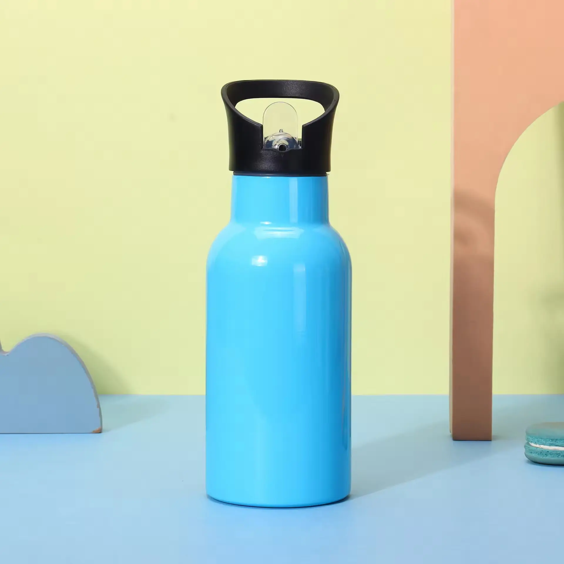 China Cute Pattern 12oz/350ml Double Wall Vacuum Insulated Kids Thermos Flask Sports Children Water Bottle for School Manufacturers, Factory