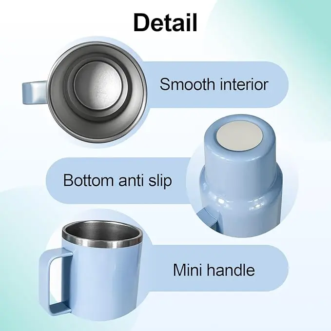 China 2oz Mini Stainless Steel Shot Glass Tumbler with Handle and Straw Lid Manufacturers, Manufacturer