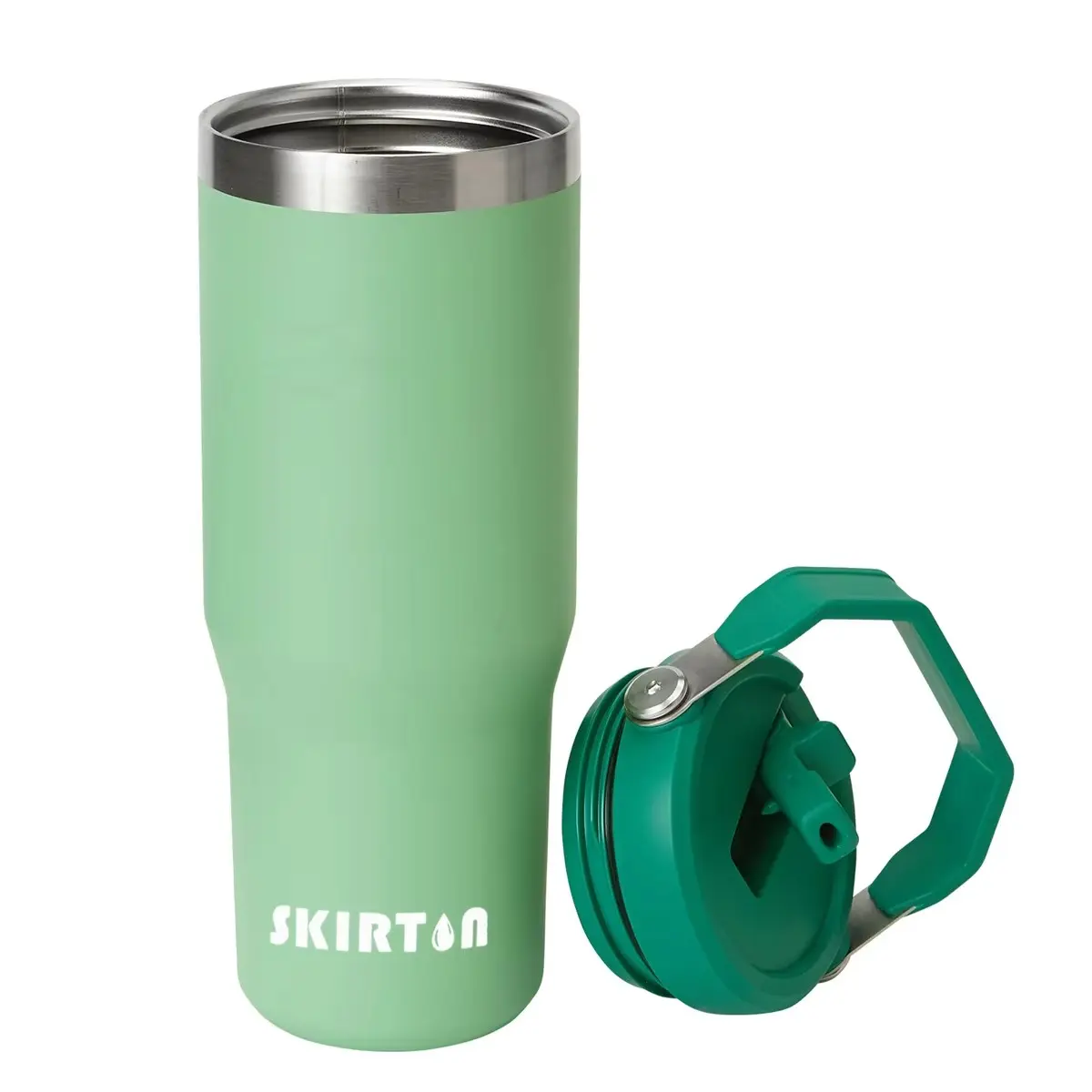 China Insulated Stainless Steel Travel Stanley IceFlow Flip Straw Tumbler with Handle Leak Proof Lid Supplier, Factory