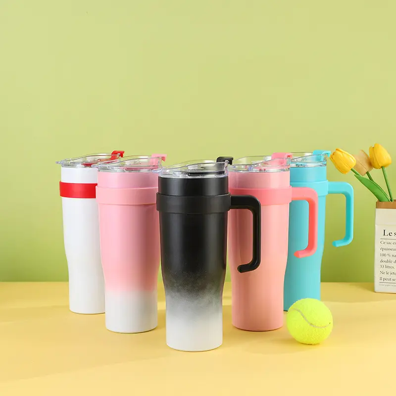 China 40oz Vacuum Insulated Stainless Steel Tumbler with Handle and Straw Factories, Factory