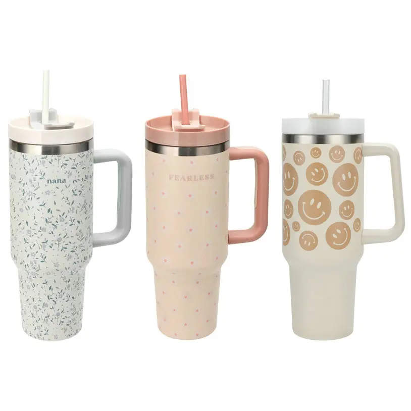 Wholesale Double Wall Stainless Steel Stanley 40oz Tumbler with Handle Insulated Car Cup with Straw Lid Suppliers, Factory