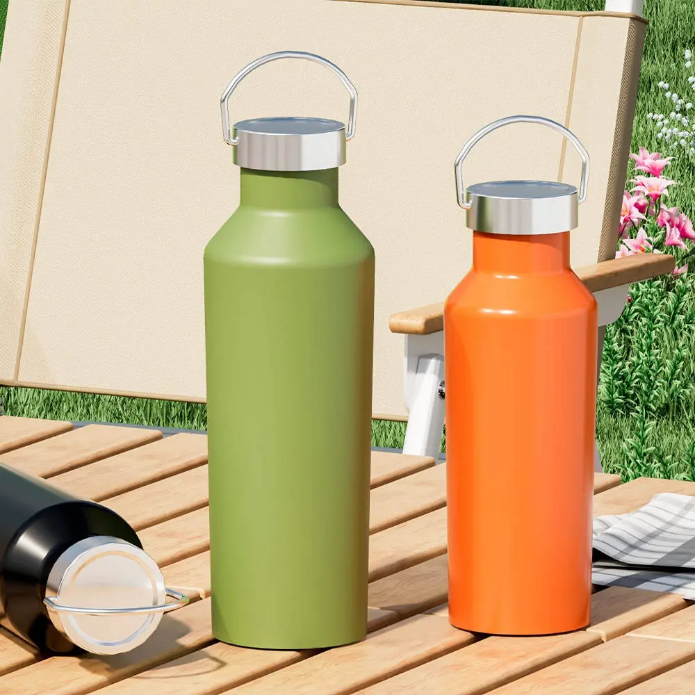 Wholesale New Arrival 500ml/750ml Stainless Steel Vacuum Insulated Thermos Sports Water Bottle with Handle Supplier, Factories
