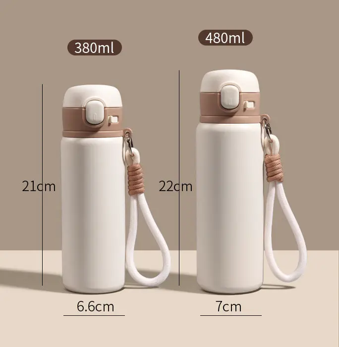 Wholesale Modern Style 380ml 480ml Food-grade 316 Stainless Steel Water Bottle with Bounce Lid Suppliers, Factories