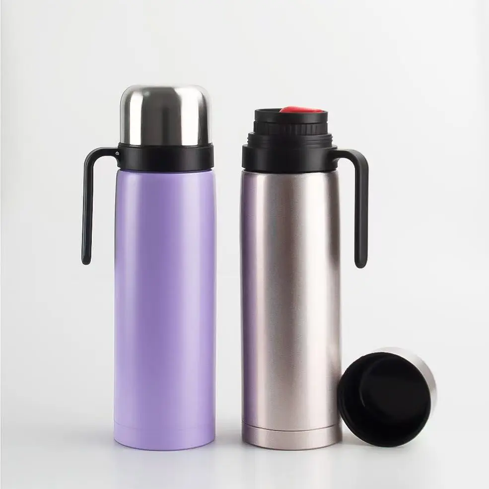 China Outdoor 1L Stainless Steel Vacuum Insulated Water Bottle Yerba Mate Tea Cup with Straw Suppliers, Factories