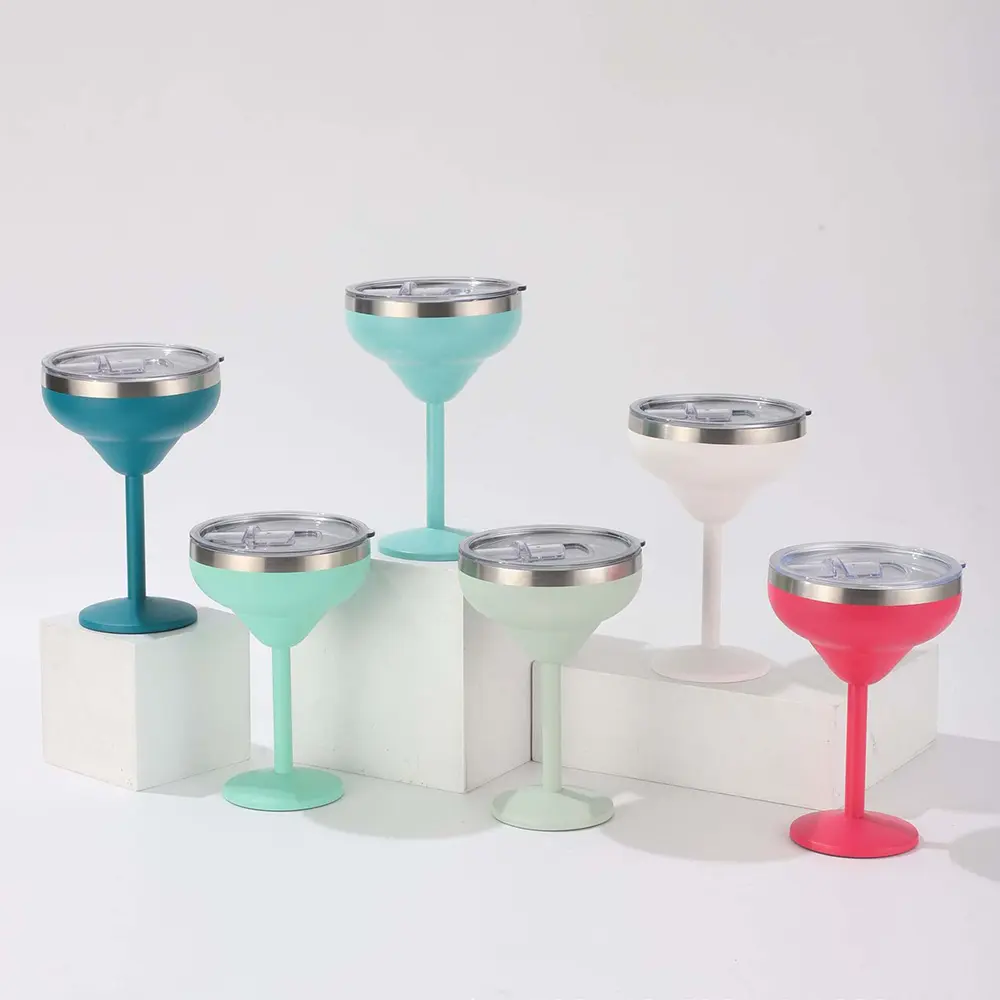 China 10oz Stainless Steel Martini Cocktail Glasses with Slide Lid Factories, Factory