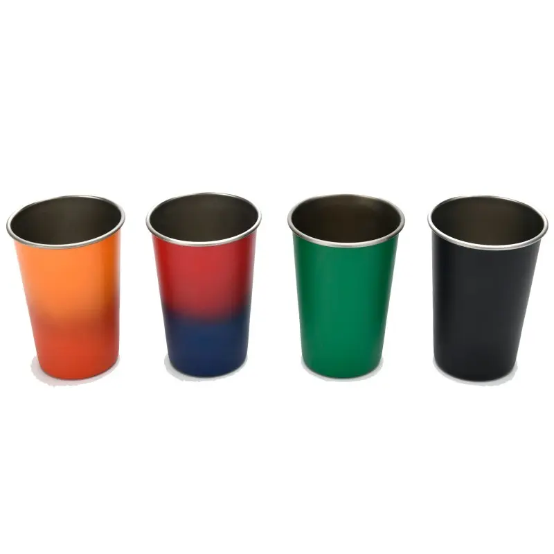 China 16oz Single Wall Stainless Steel Stackable Pint Cup for Outdoor Camp Factories, Factory
