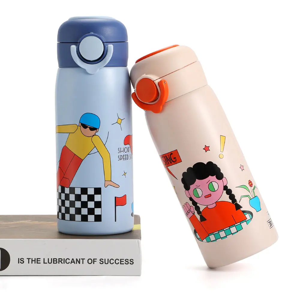China 400ml Stainless Steel Kid’s Vacuum Flask Bottle with Bounce Cap and Lifting Ring Factories, Factory