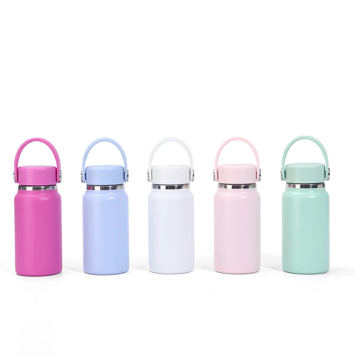 China Mini portable 6.7oz Double Layer Insulated Kids Water Bottle with Lid and Handle Manufacturer, Factories