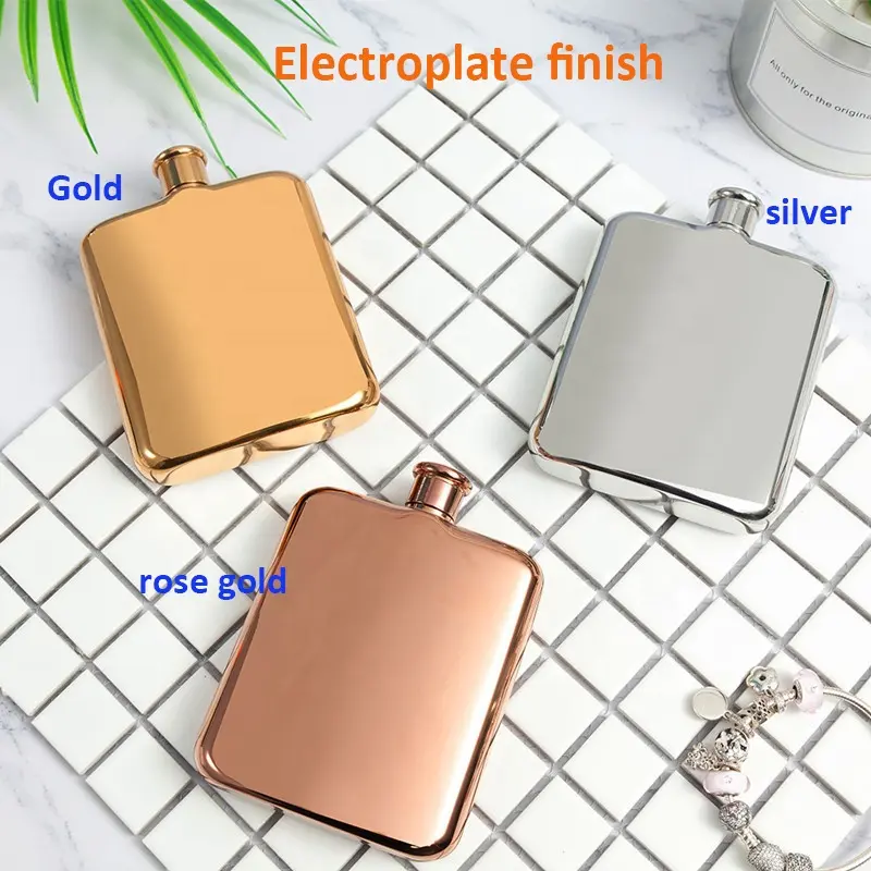 Wholesale Portable 6oz Pocket Stainless Steel Whiskey Hip Flask with Funnel Supplier, Factory
