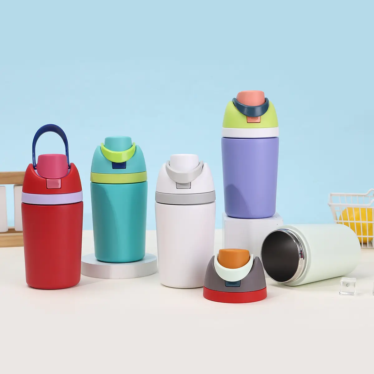 Wholesale Portable 12oz 16oz Kids Food Grade Stainless Steel Freesip Water Bottle Manufacturer, Factories