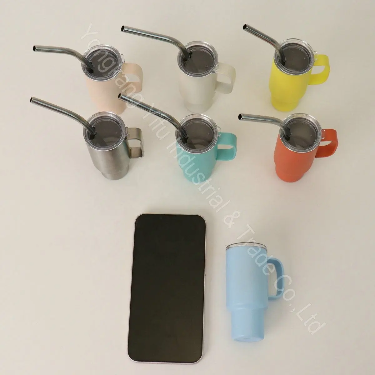 China 2oz Mini Stainless Steel Shot Glass Tumbler with Handle and Straw Lid Manufacturers, Manufacturer