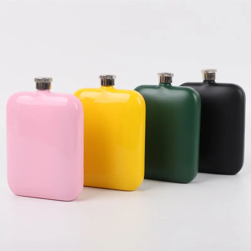 Wholesale Portable 6oz Pocket Stainless Steel Whiskey Hip Flask with Funnel Supplier, Factory