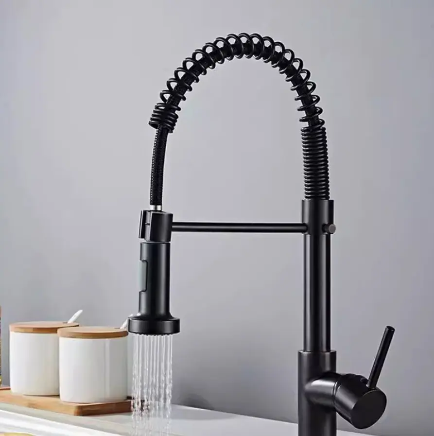 Cheap SUS304 stainless steel spring pull-out telescopic kitchen faucet Supplier, Suppliers