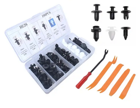 100pcs New Plastic Automotive Fastening Clips Push Fastener &amp; Screws for Car Parts