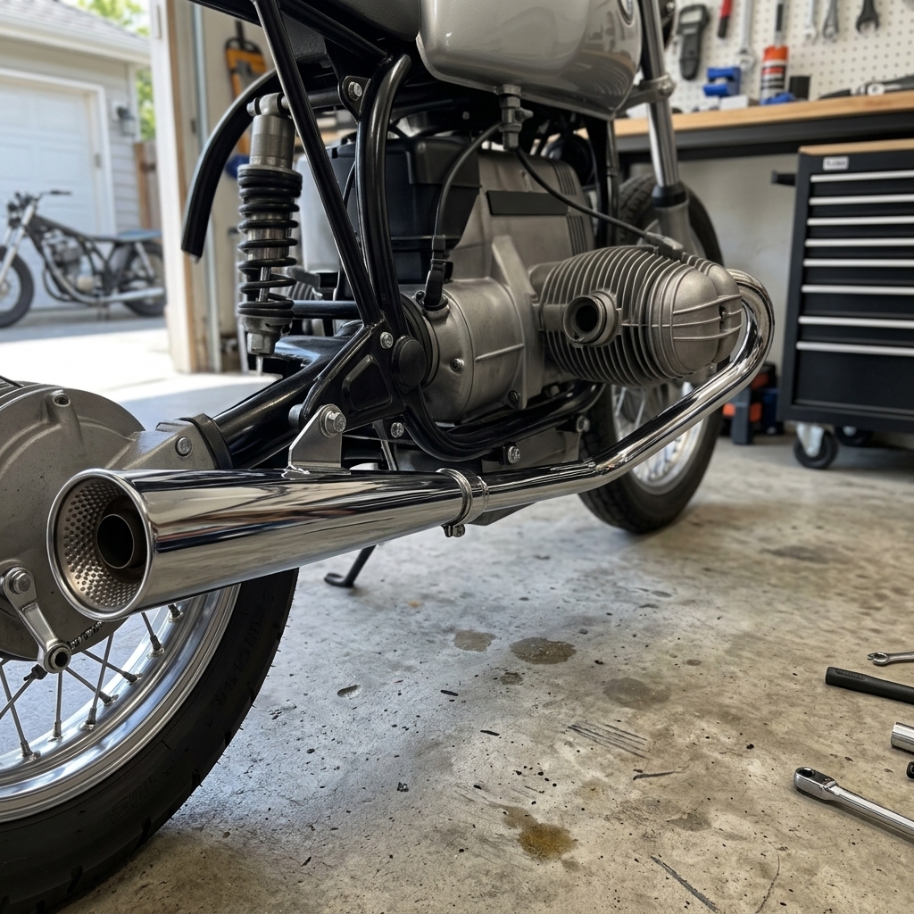 Motorcycle Engine Parts Exhaust System Scooter Motorcycle Exhaust Muffler
