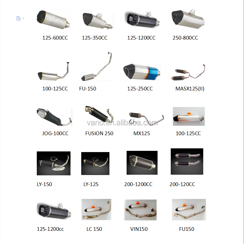 Motorcycle Engine Parts Exhaust System Scooter Motorcycle Exhaust Muffler
