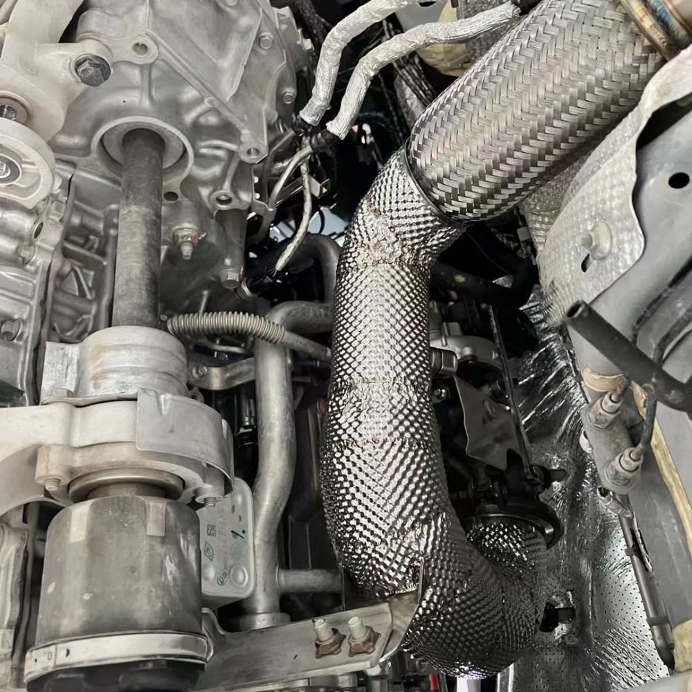 Performance Stainless Steel Exhaust Downpipe with Heat Shield