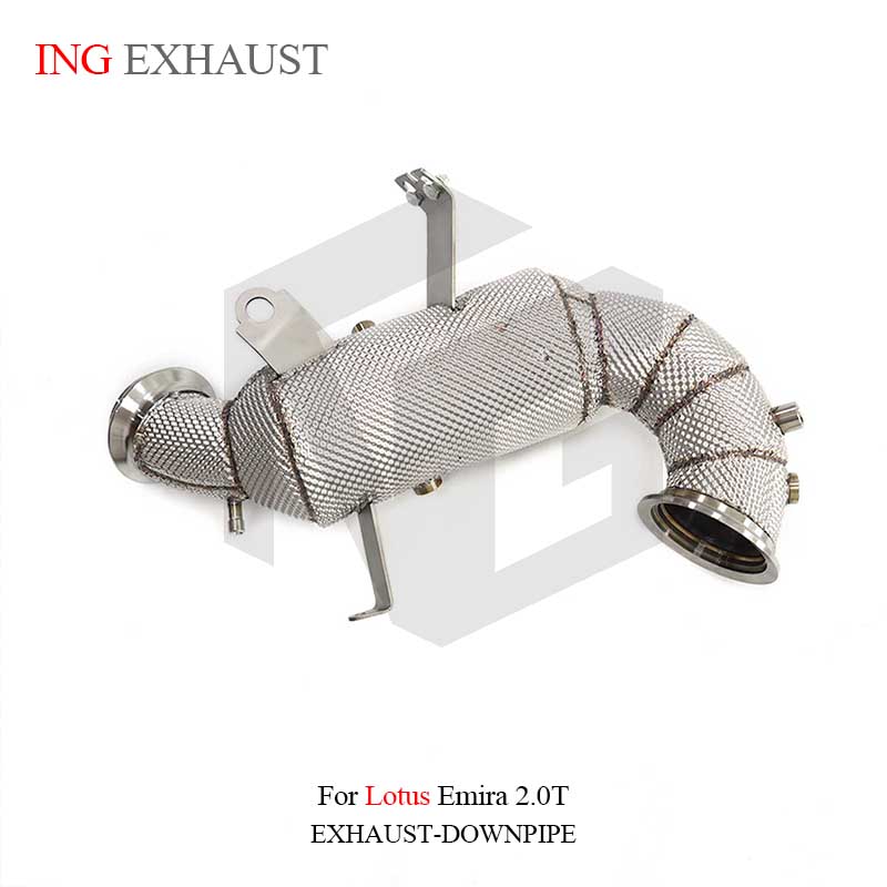 ING High Flow Exhaust Downpipe for Lotus Emira 2.0T With Heat Shield Pipes Exhaust System Auto Performance Parts