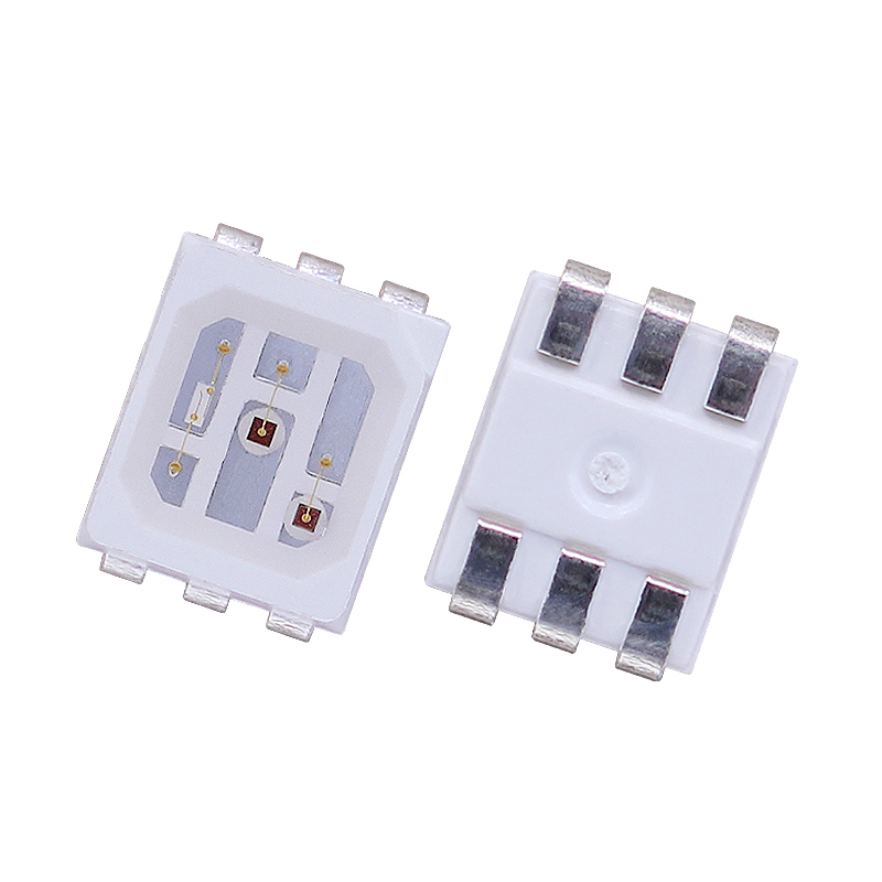 Hinchytek Tri-Color 2835 RGB SMD LED 6-Pin LED Component Parts With 3V Input Voltage &amp; LM Luminous Flux Backlight Source