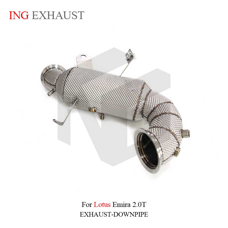 ING High Flow Exhaust Downpipe for Lotus Emira 2.0T With Heat Shield Pipes Exhaust System Auto Performance Parts