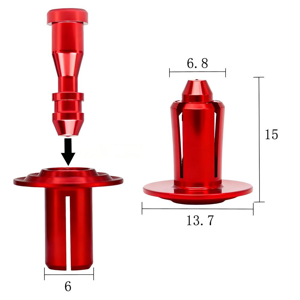 Motorcycle Aluminum Rivet Body Clips Aluminum Alloy Decorative Fasteners Color Painted Finish Grade 4.8 6.8 Replacement Screw