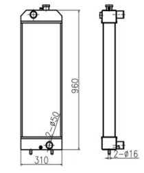 Best-selling Construction Machinery Cooling System Radiator for CAT E312D Automotive Parts 1 Year Warranty Made China