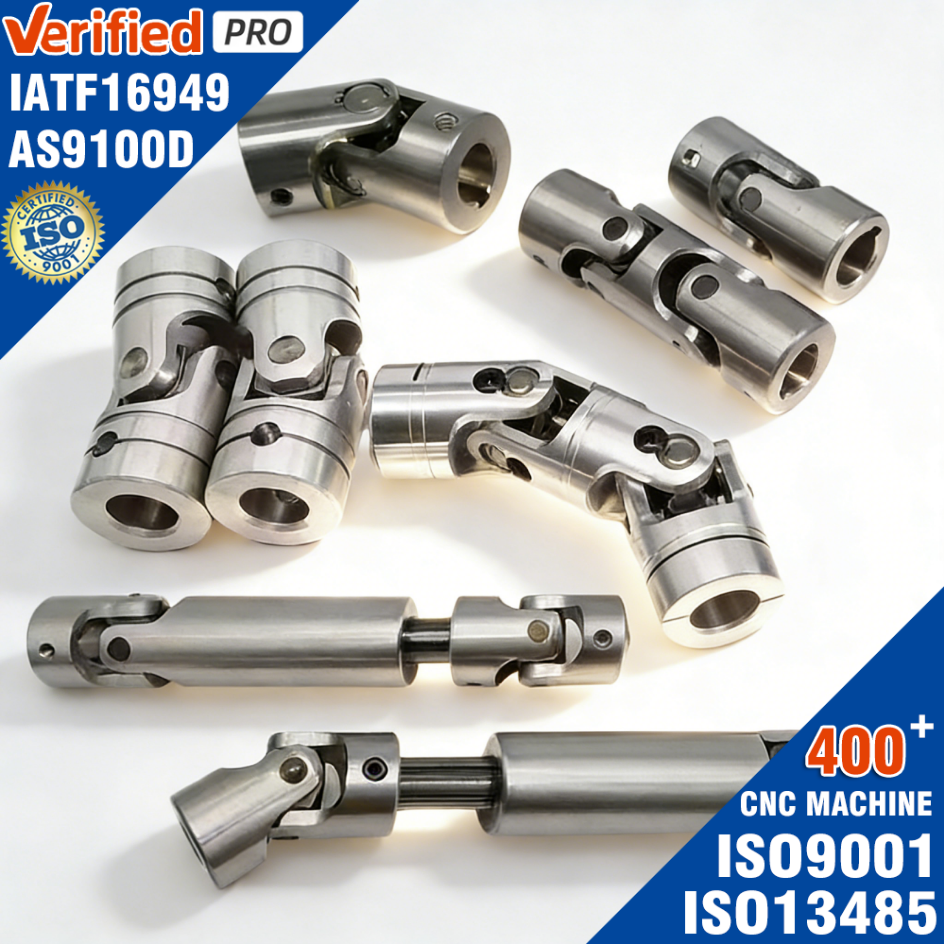 CNC Machining Parts Universal Joint Factory Customized CNC Machined Alloy Steel Double Cardan Universal Joint Shaft Joints
