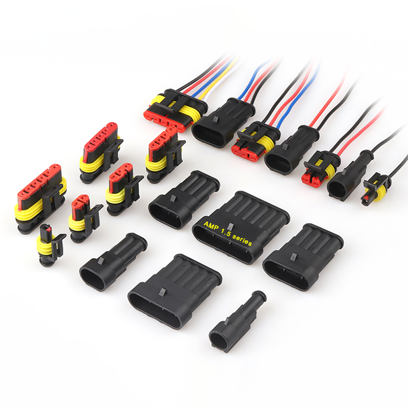 Te Pin Female High Housing PA66 Brass Contacts Automobile Terminal Tyco Amp Auto Waterproof Connector Kit Car