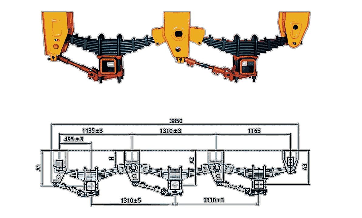 High Quality Heavy Duty Truck Suspensions and Axle Parts New Steel Suspension Parts at Low Price Trailer Parts &amp; Accessories