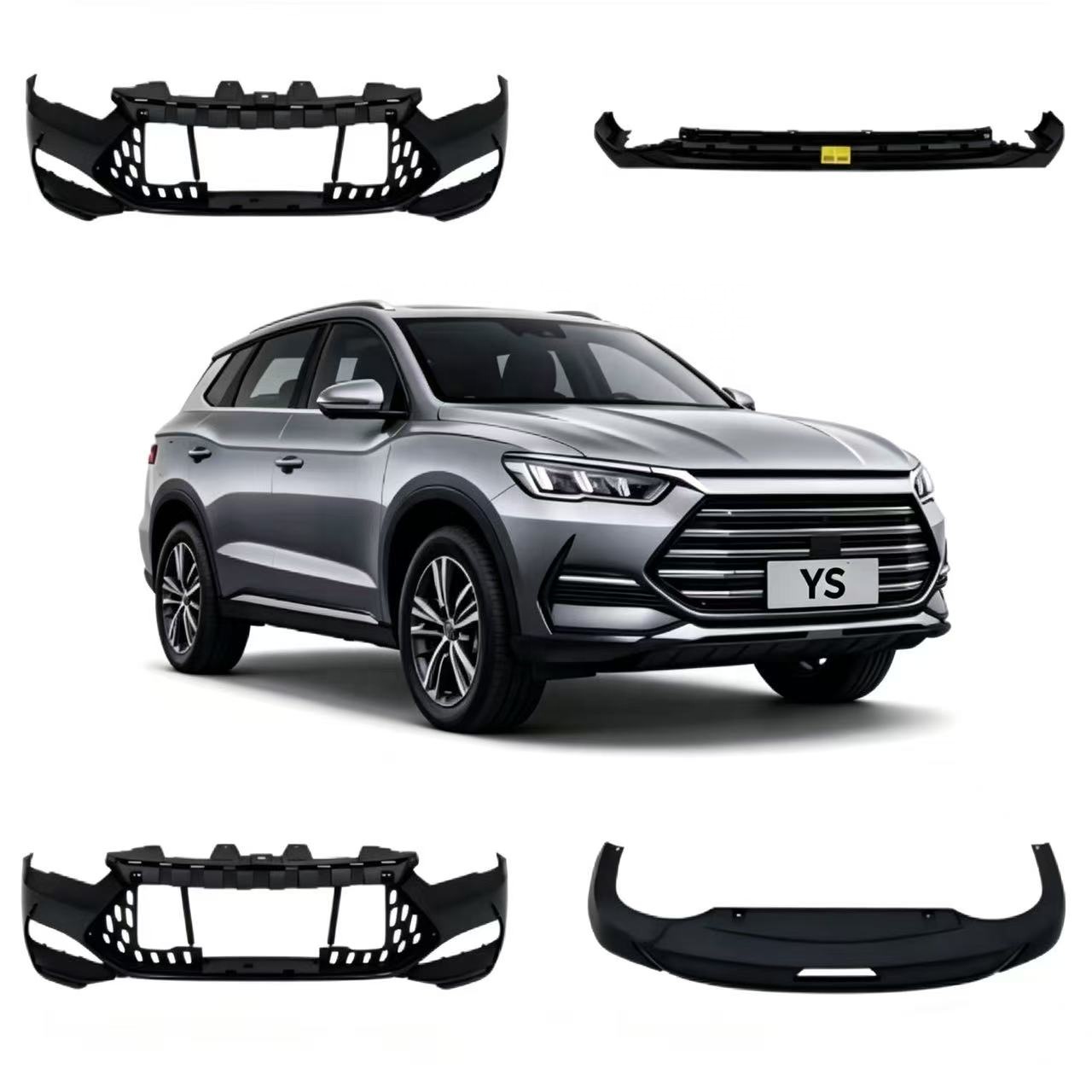 HCE-2803111A Front Upper Bumper Kit 6 Radar Holes BYD Han EV New Energy Auto Spare Part 1 Year Warranty