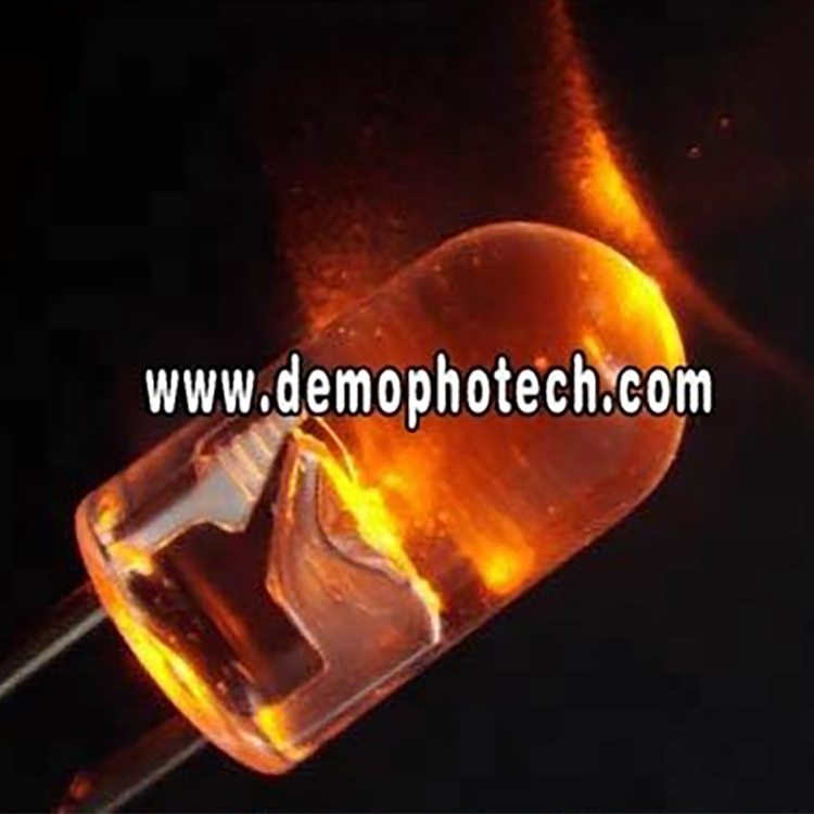 ROHS Certified 20000mcd T1 3/4 F5 590-595nm Amber LED Traffic Light Component Diode 5mm 2.0-2.2V 20mA for Car Flash Indicator