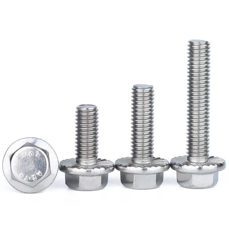 Fasteners Bolts Nuts Fastener Stainless Steel M4 M6 M8 M10 M12 DIN6921 Class 4.8.8.8 10.9 12.9 Hex Flange Head Bolt