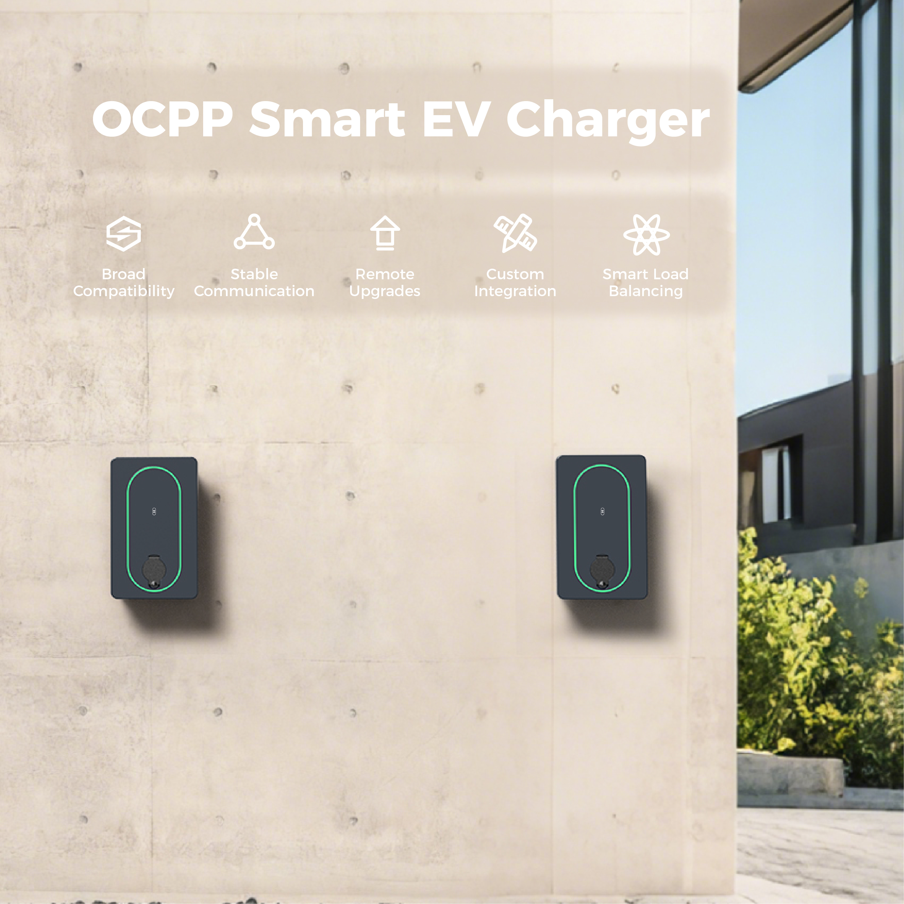 Factory Direct Sale 7KW 230V OCPP Version EV Wallbox Car Charging Station