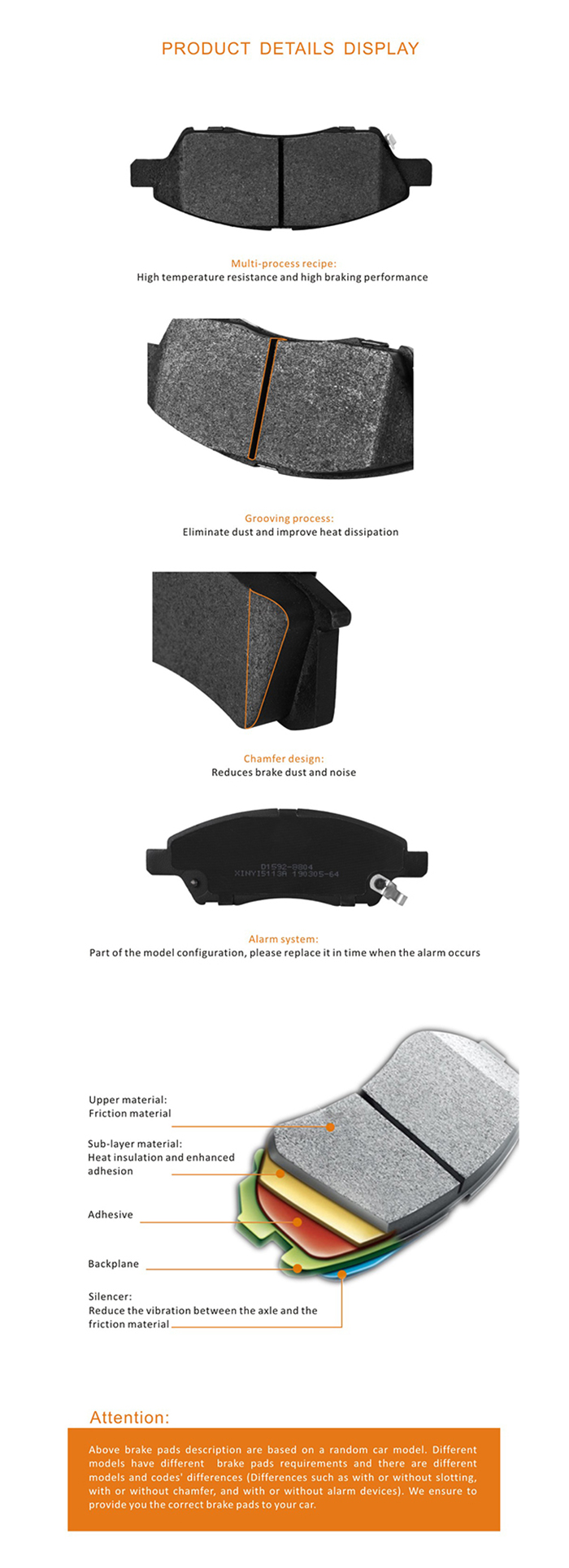 EEP Auto Car Brake Parts Brake System Parts for Toyota Honda Nissan Mazda Hyundai Mitsubishi Kia Subaru
