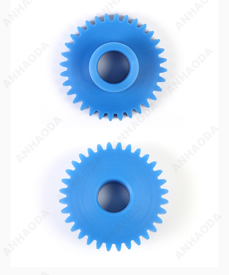 Self Lubricating High Strength Wear Resistant Transmission Motor Building Block Rotating Bevel Gear Nylon Double Spur Wheel Part