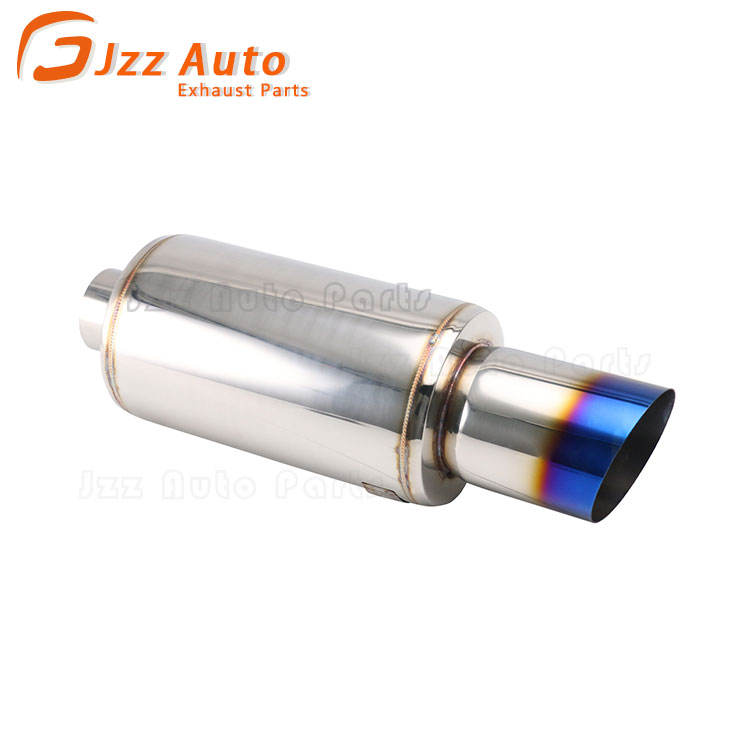 Auto Exhaust System Parts Rear Pipe Round Sports Silencer Stainless Steel Universal 3" Inlet 4.5" Outlet Exhaust Muffler for Car