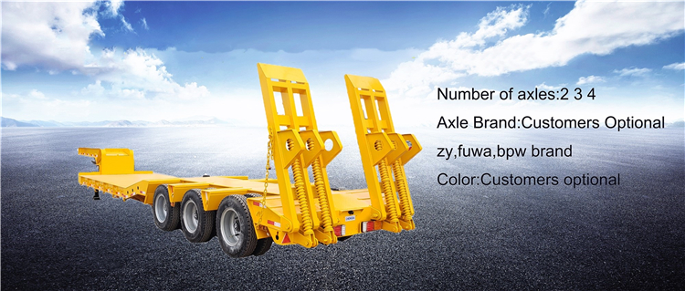 3 Axles Lowbed Semi Trailer