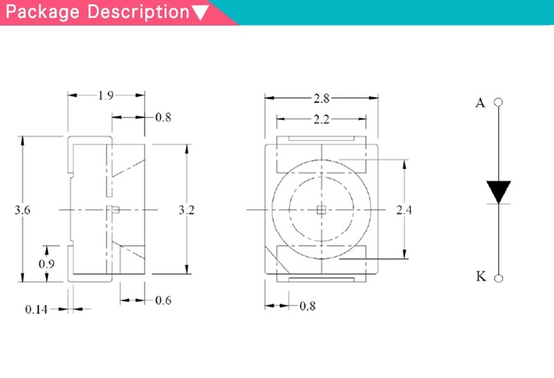 LED SMD Component 3528 Led Light