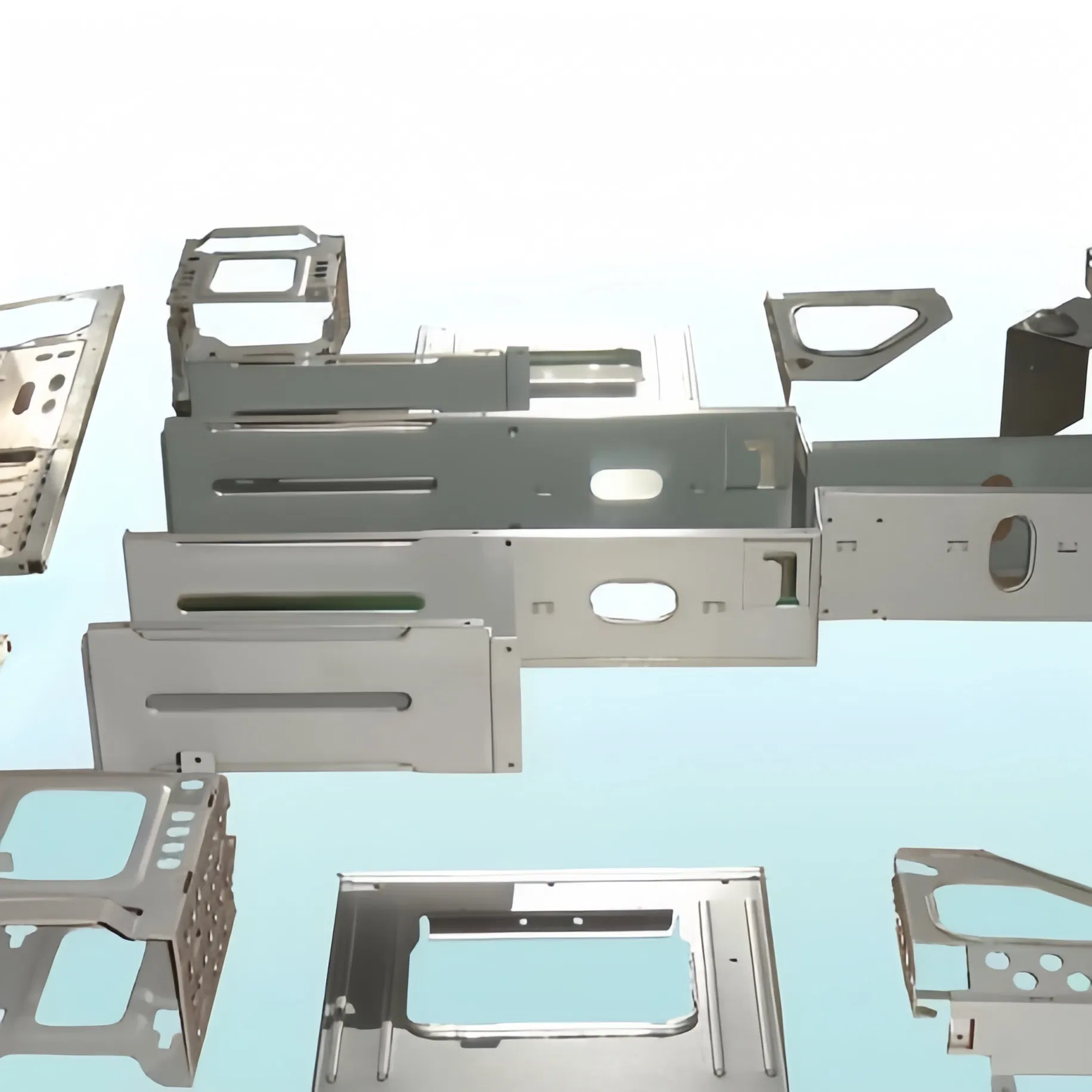 ISO9001 High Precision Aluminum Stainless Steel Sheet Metal Bending Fabrication Chassis Power Box Stamping Parts with Bending Welding Laser Cutting Technology