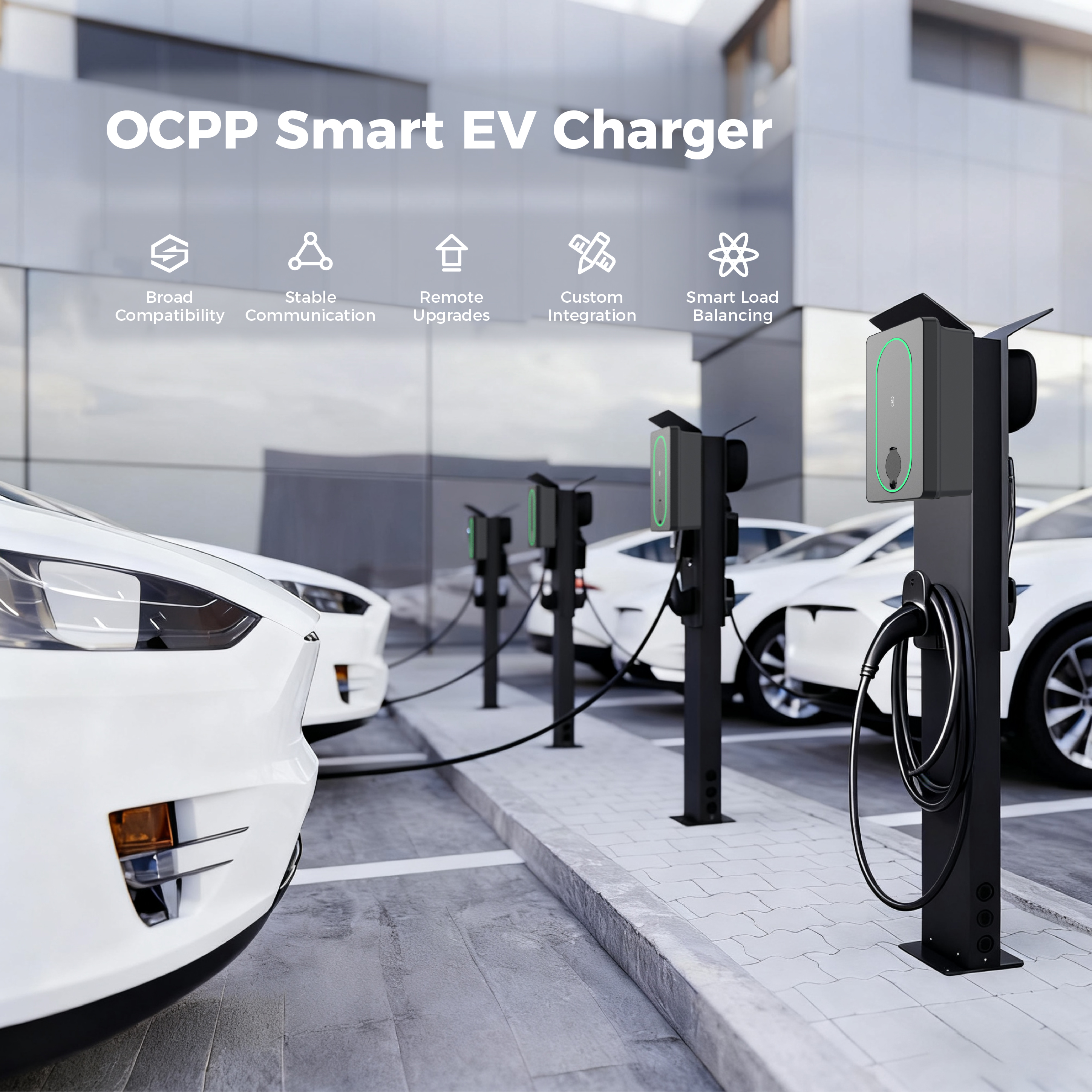 Factory Direct Sale 7KW 230V OCPP Version EV Wallbox Car Charging Station