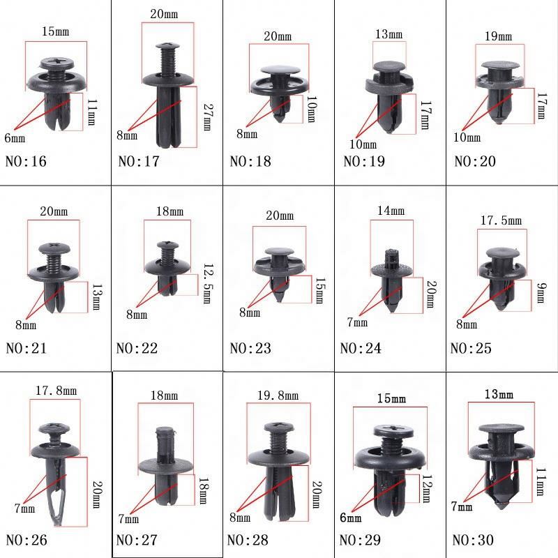 China Supply Auto Fastener Accessories Round Head Type Plastic Car Clip