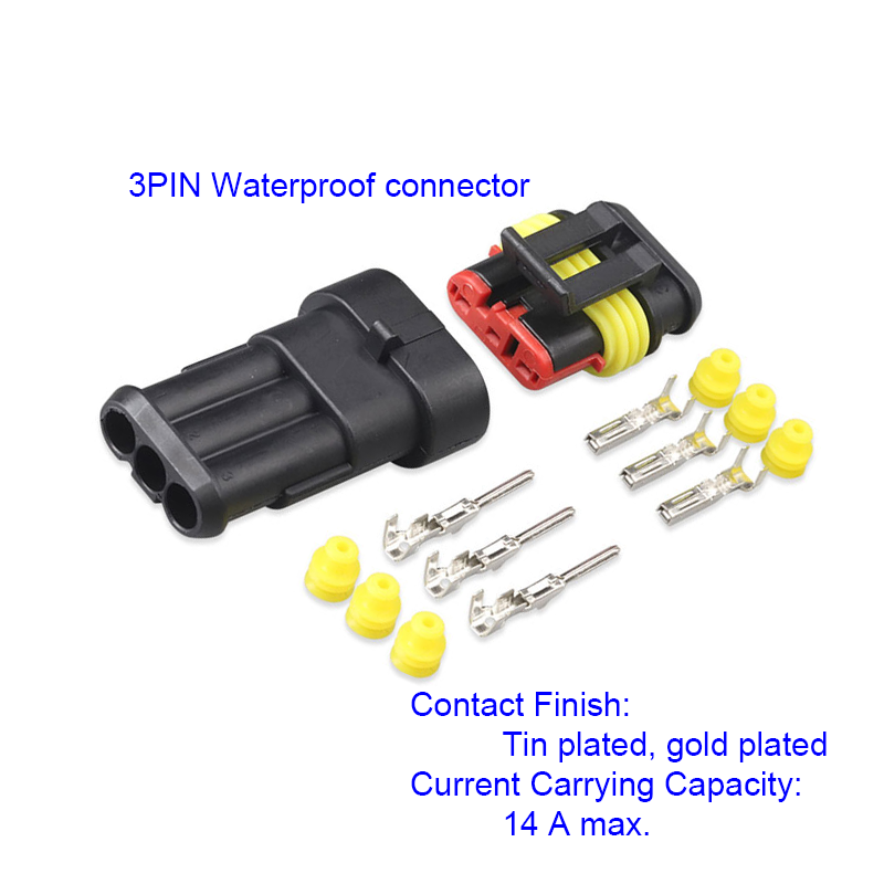 Te Pin Female High Housing PA66 Brass Contacts Automobile Terminal Tyco Amp Auto Waterproof Connector Kit Car