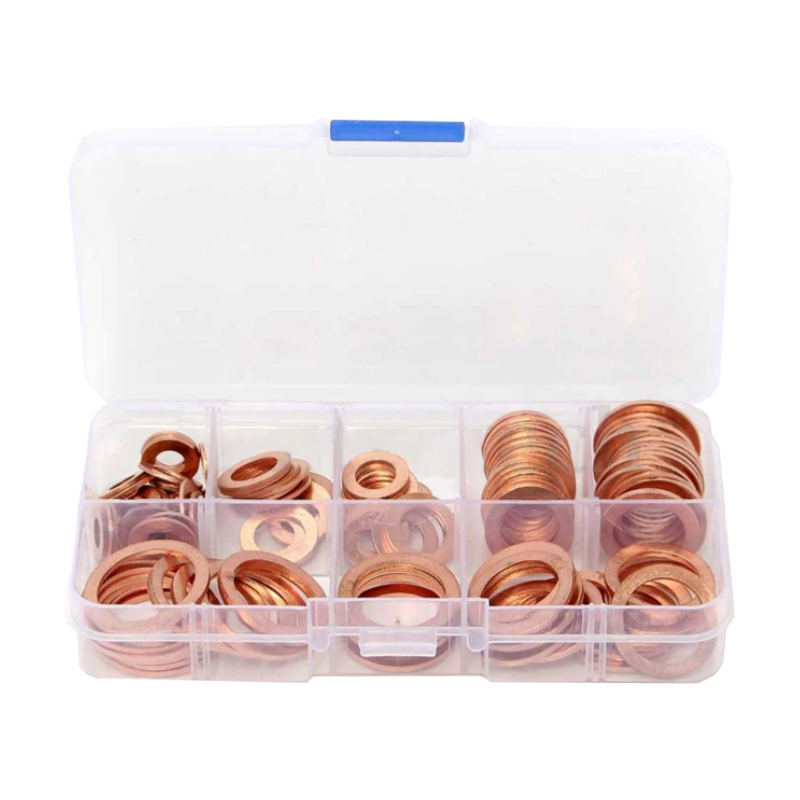 Factory Price 568pc Copper Washer Assortment Set Flat Washers Plastic Box Screws Bolts Fasteners