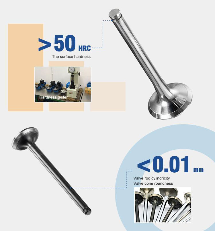Customized Performance Racing Gold Titanium Coated Intake Exhaust Engine Valve