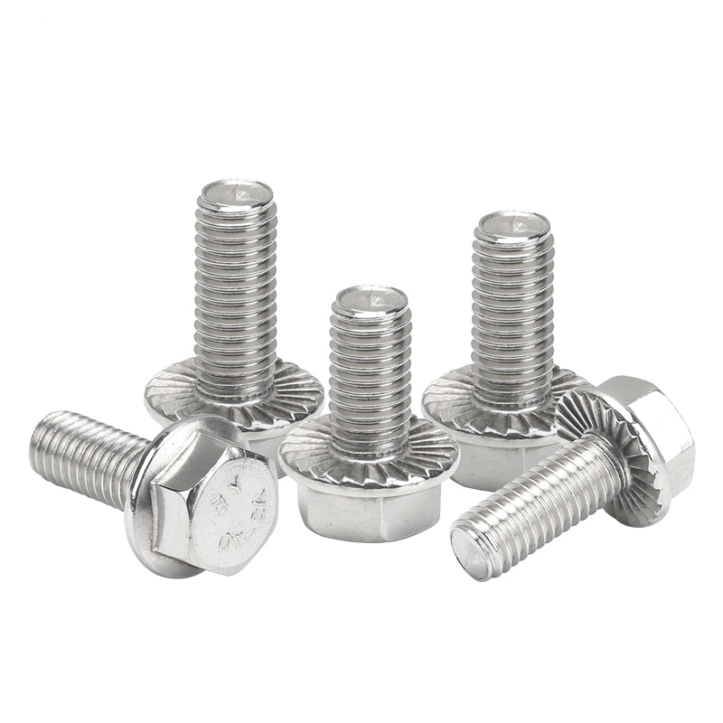 Fasteners Bolts Nuts Fastener Stainless Steel M4 M6 M8 M10 M12 DIN6921 Class 4.8.8.8 10.9 12.9 Hex Flange Head Bolt