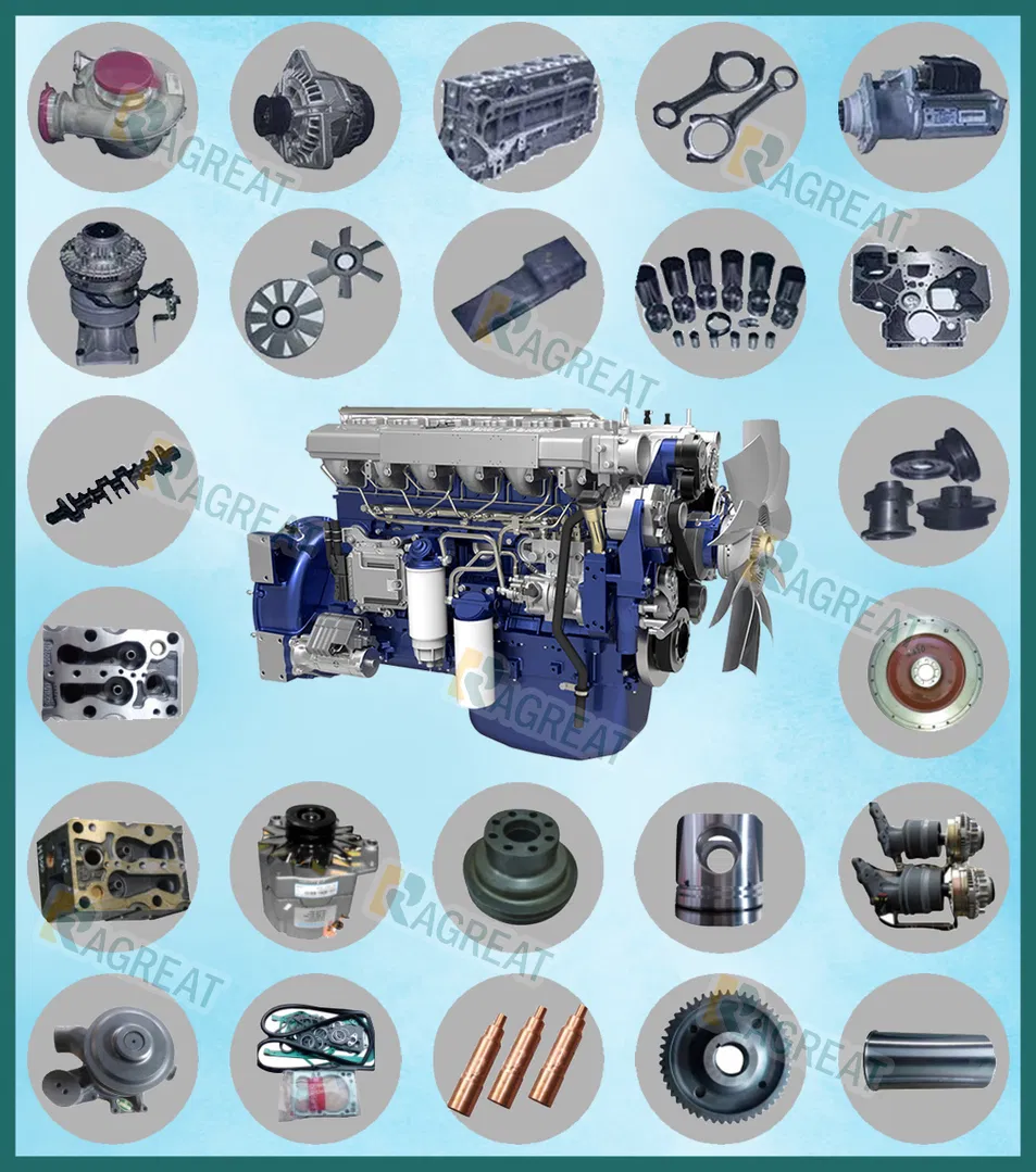 Weichai Engine Transmission Gearbox Axle Chassis Cab Cabin Truck Parts for Semi-Trailer HOWO Sitrak Sinotruk Shacman FAW Foton Nx Tx Max T5g C7h X3000 F3000 Jh6