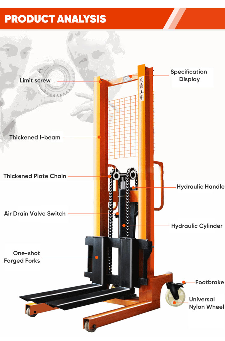 Manual hydraulic lift truck