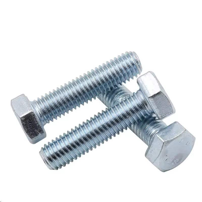 DIN933 Hex Bolts Grade 8.8 Carbon Steel Zinc Plated M6 M8 M10 M12 Hexagon Head Bolt Manufacturer Bulk Wholesale Fastener